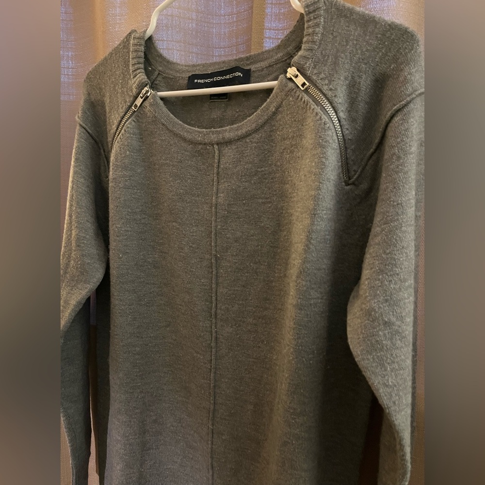 Grey sweater dress